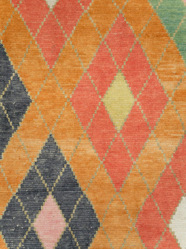 Contemporary Square Turkish Tulu Large Room Size Carpet, No.28485 - Staging