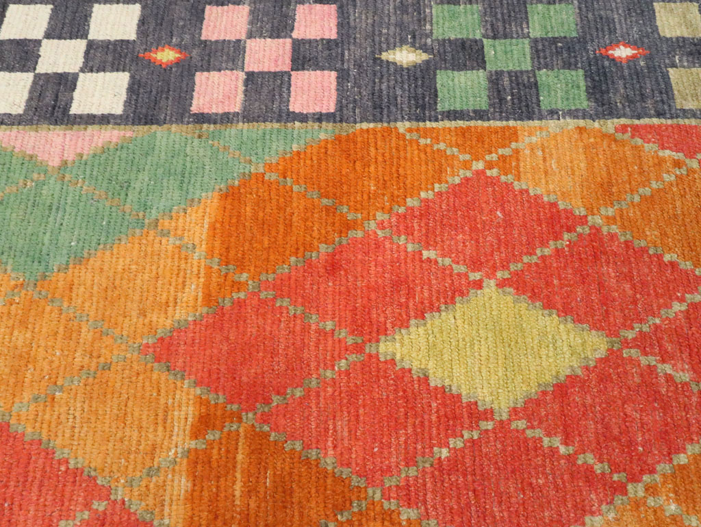 Contemporary Square Turkish Tulu Large Room Size Carpet, No.28485 - Staging