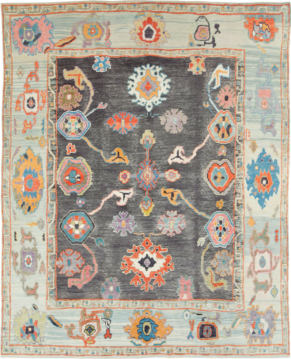 Modern Turkish Souf Oushak Large Room Size Carpet, No.28486 - Staging