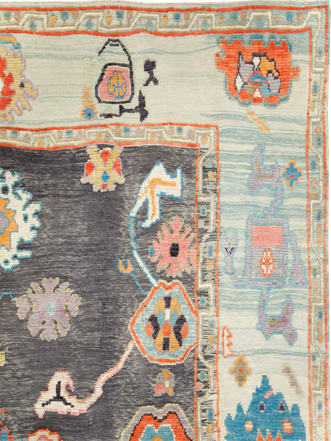 Modern Turkish Souf Oushak Large Room Size Carpet, No.28486 - Staging