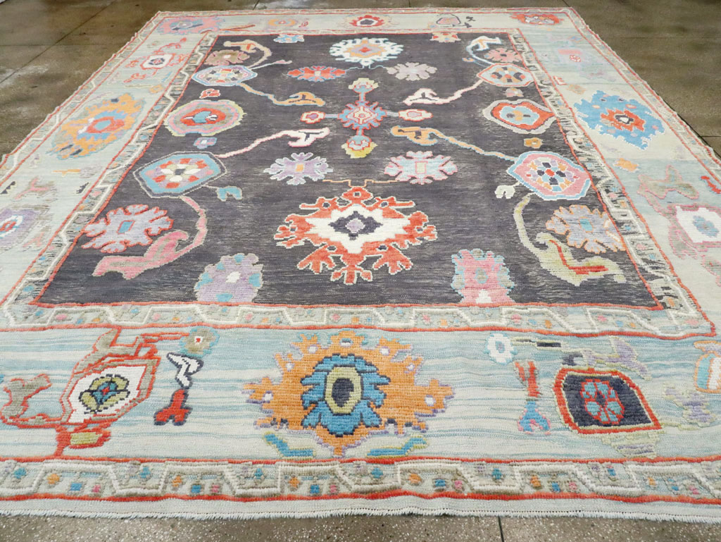 Modern Turkish Souf Oushak Large Room Size Carpet, No.28486 - Staging
