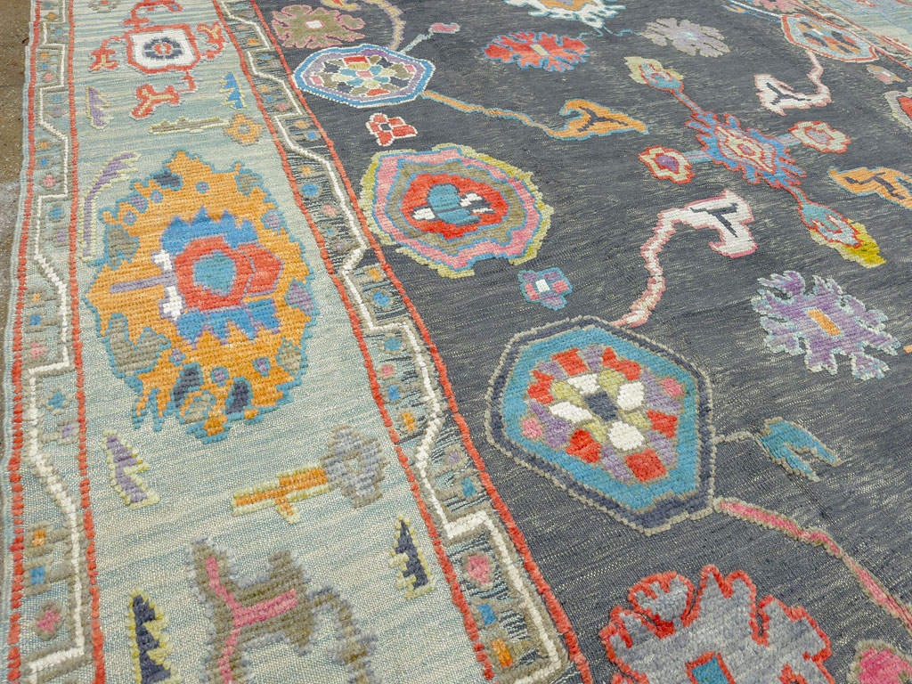 Modern Turkish Souf Oushak Large Room Size Carpet, No.28486 - Staging