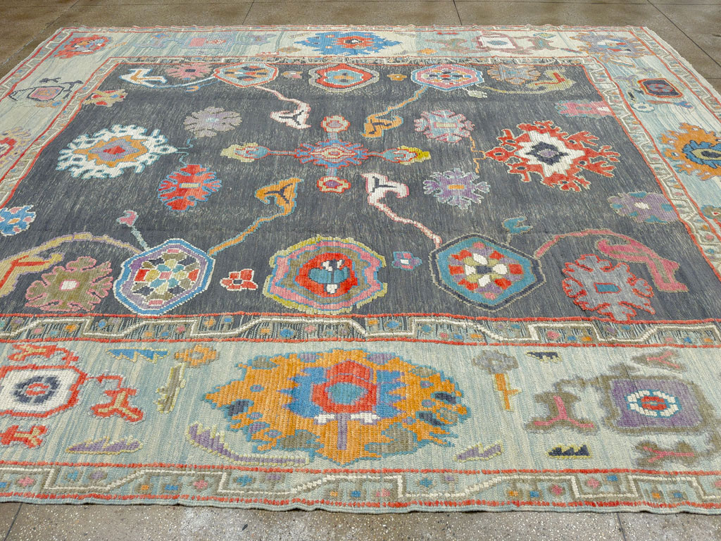 Modern Turkish Souf Oushak Large Room Size Carpet, No.28486 - Staging