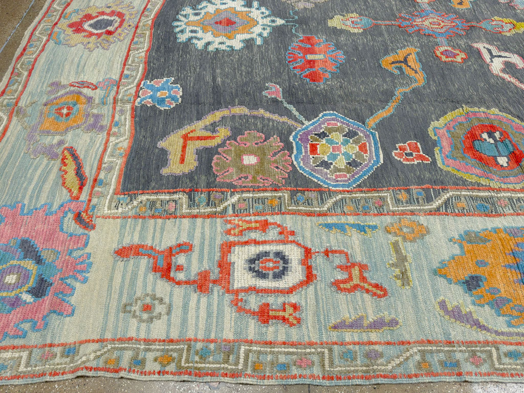 Modern Turkish Souf Oushak Large Room Size Carpet, No.28486 - Staging