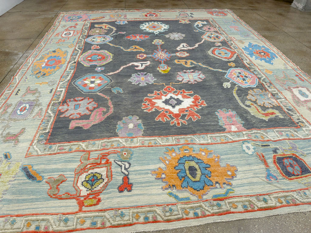 Modern Turkish Souf Oushak Large Room Size Carpet, No.28486 - Staging
