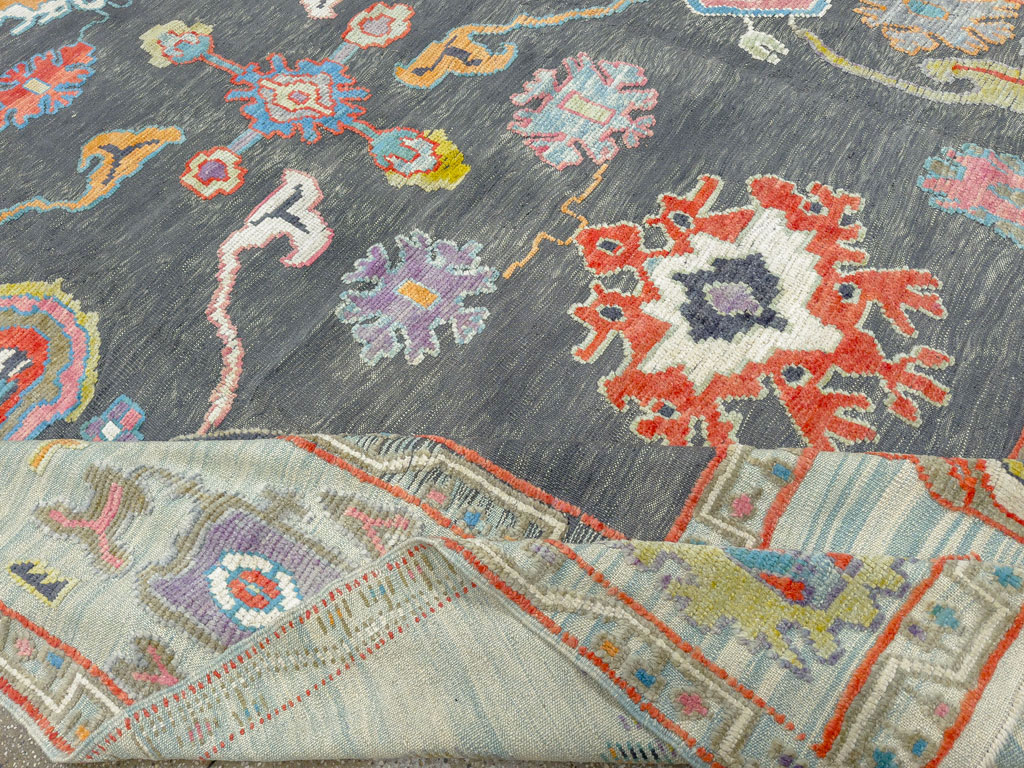 Modern Turkish Souf Oushak Large Room Size Carpet, No.28486 - Staging