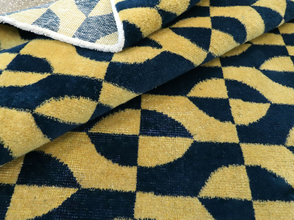 Vintage Anatolian Art Deco Carpet, No.28488 - Staging