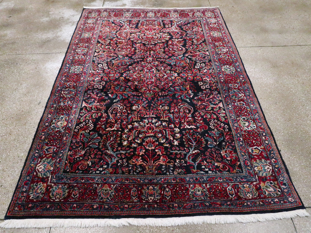 Antique Persian Sarouk Carpet, No.28497 - Staging