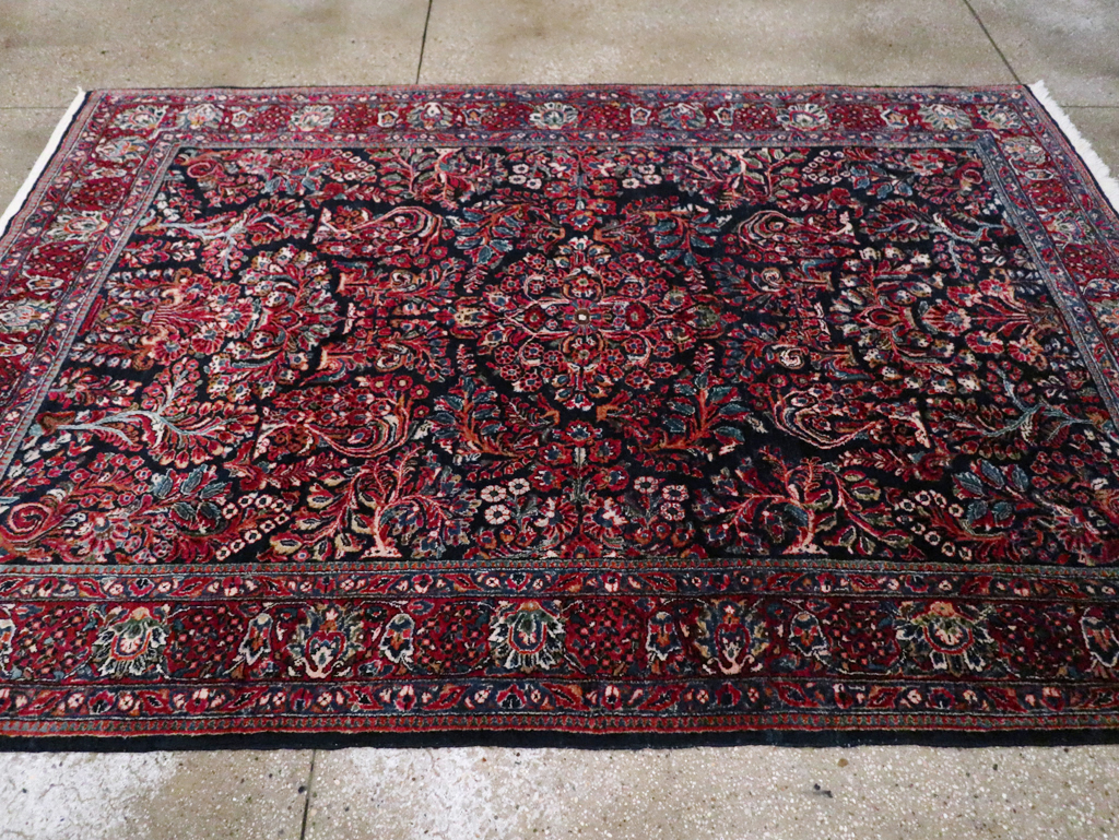 Antique Persian Sarouk Carpet, No.28497 - Staging