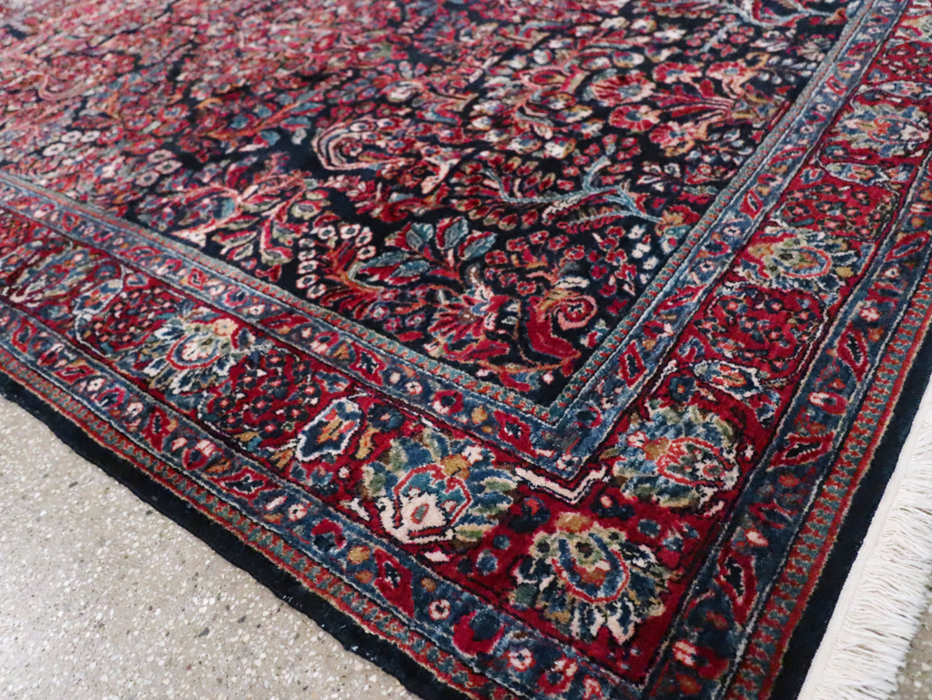 Antique Persian Sarouk Carpet, No.28497 - Staging