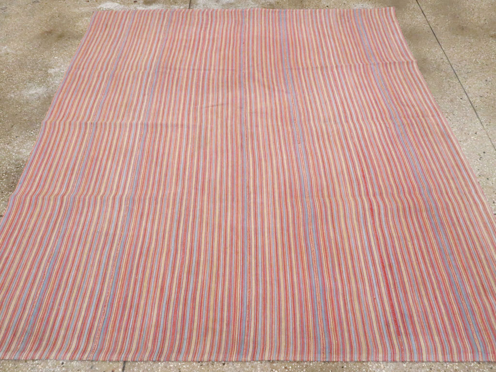 Vintage Persian Flatweave Kilim, No.28505 - Staging
