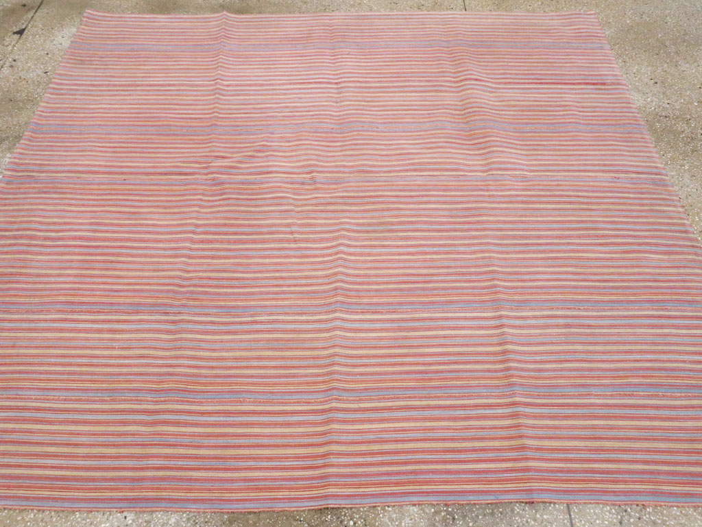 Vintage Persian Flatweave Kilim, No.28505 - Staging