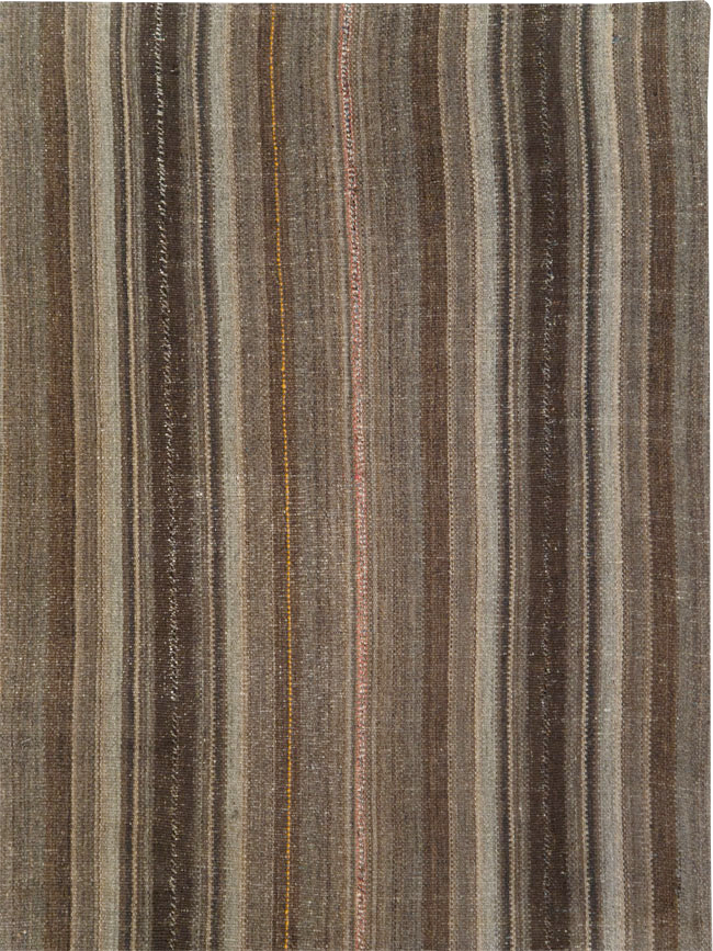 Vintage Persian Flatweave Kilim Accent Rug, No.28510 - Staging