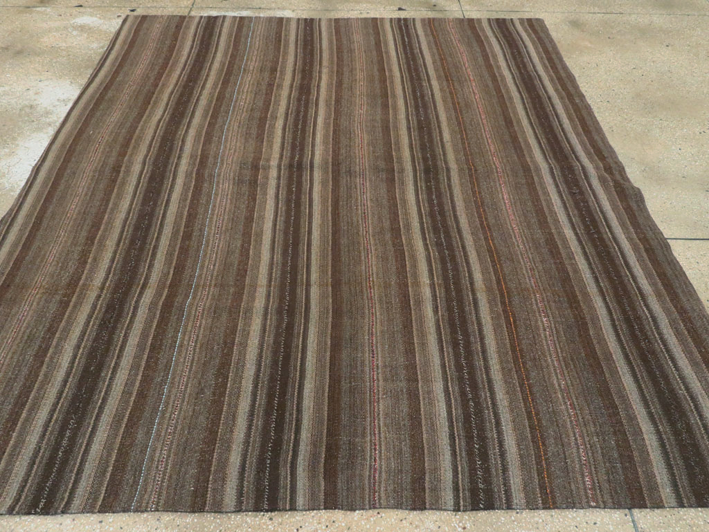 Vintage Persian Flatweave Kilim Accent Rug, No.28510 - Staging