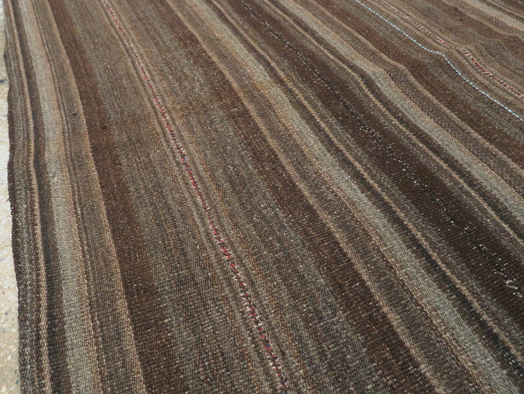 Vintage Persian Flatweave Kilim Accent Rug, No.28510 - Staging