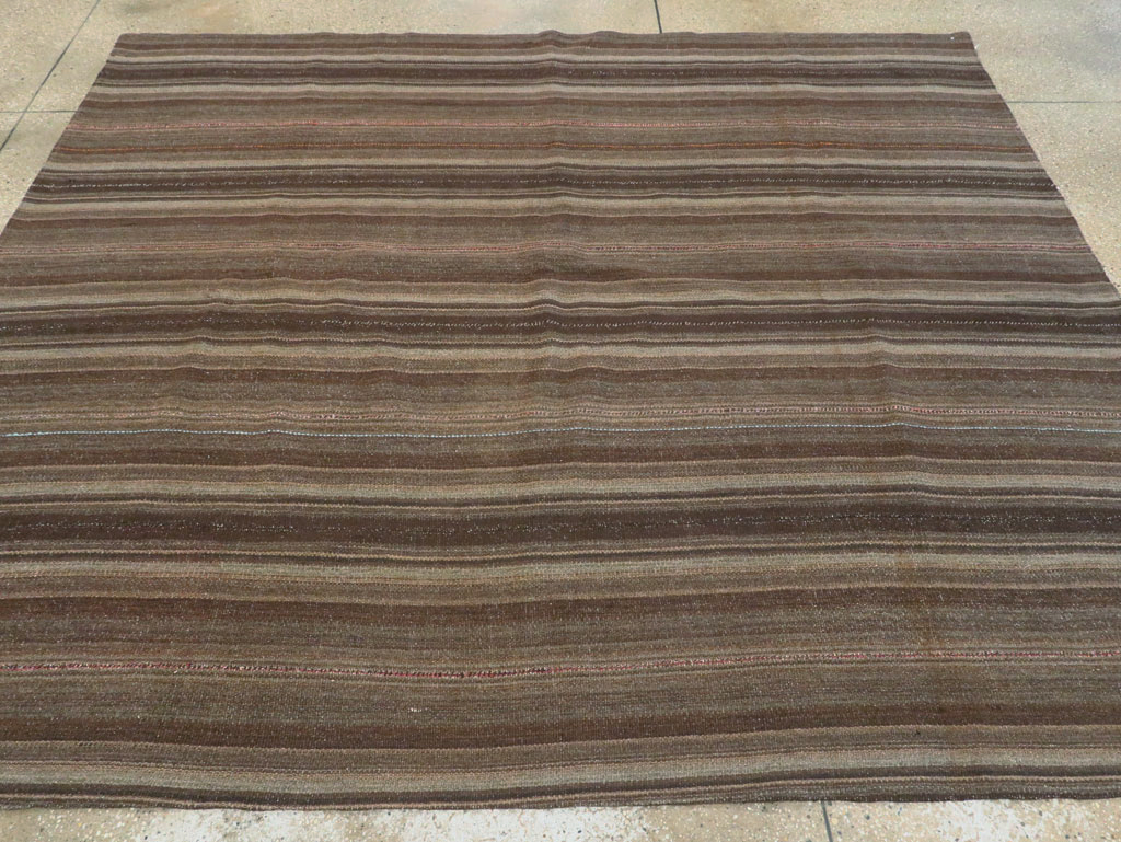 Vintage Persian Flatweave Kilim Accent Rug, No.28510 - Staging