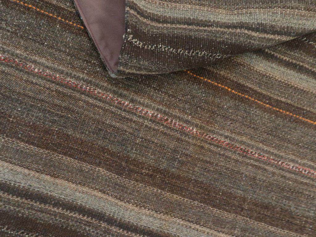 Vintage Persian Flatweave Kilim Accent Rug, No.28510 - Staging