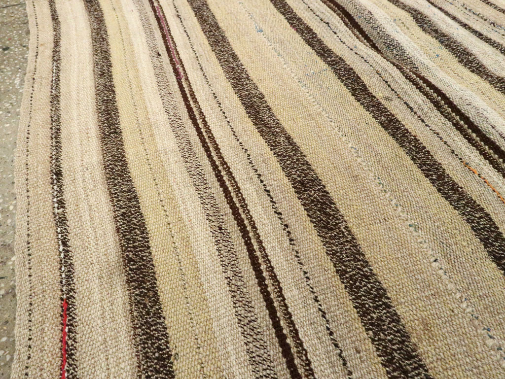 Vintage Persian Flatweave Kilim Accent Rug, No.28511 - Staging