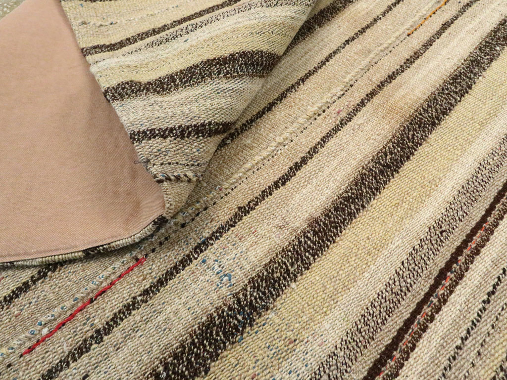 Vintage Persian Flatweave Kilim Accent Rug, No.28511 - Staging