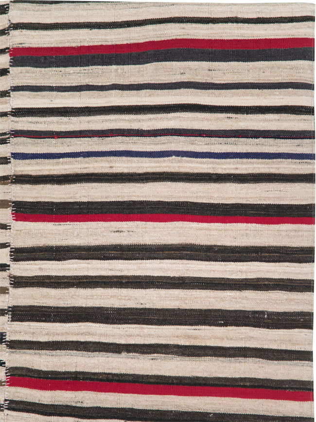 Vintage Persian Kilim Flatweave, No.28513 - Staging