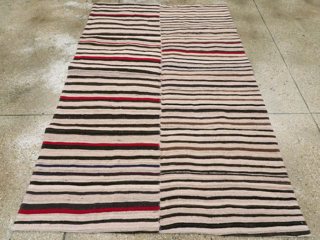 Vintage Persian Kilim Flatweave, No.28513 - Staging