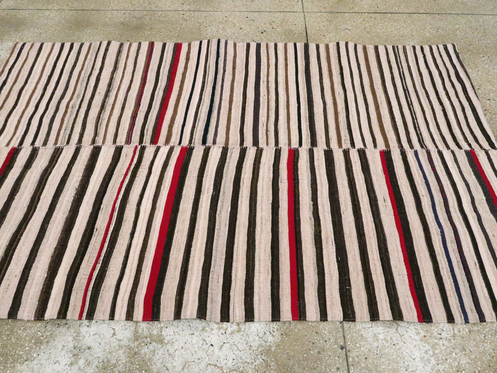 Vintage Persian Kilim Flatweave, No.28513 - Staging