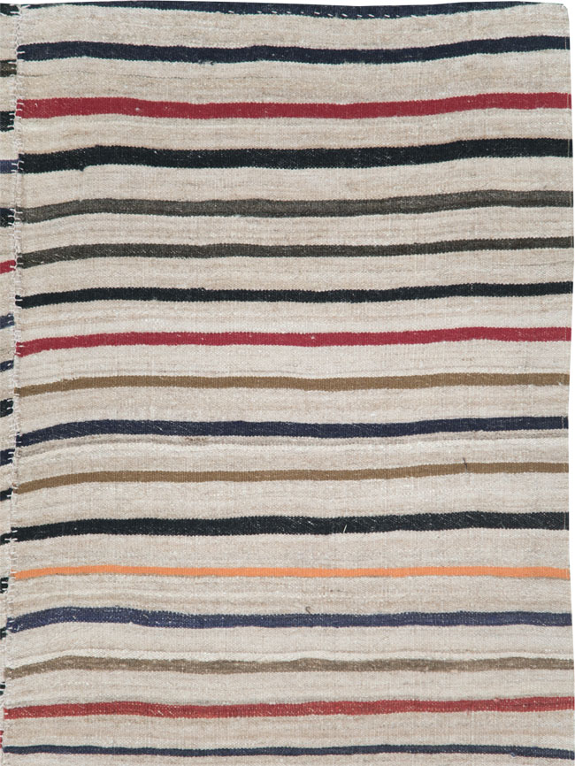 Vintage Persian Kilim Flatweave, No.28516 - Staging