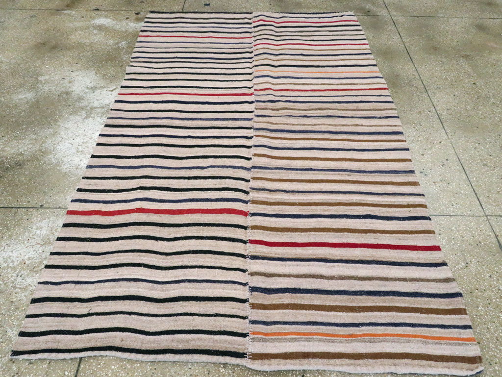 Vintage Persian Kilim Flatweave, No.28516 - Staging