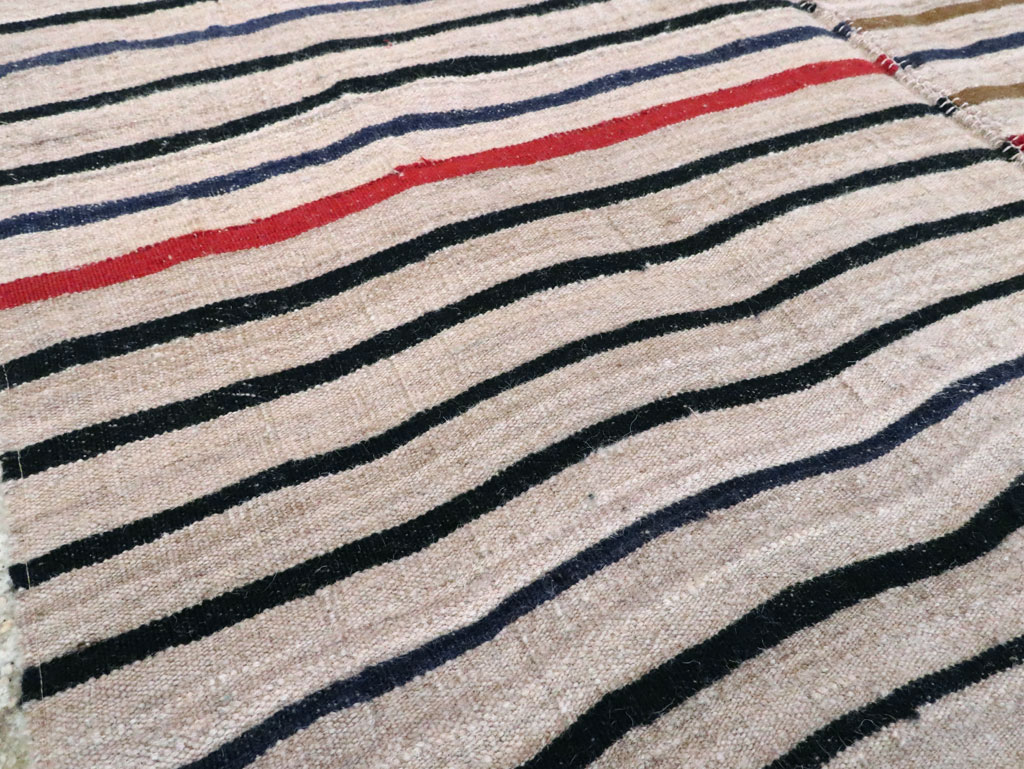 Vintage Persian Kilim Flatweave, No.28516 - Staging