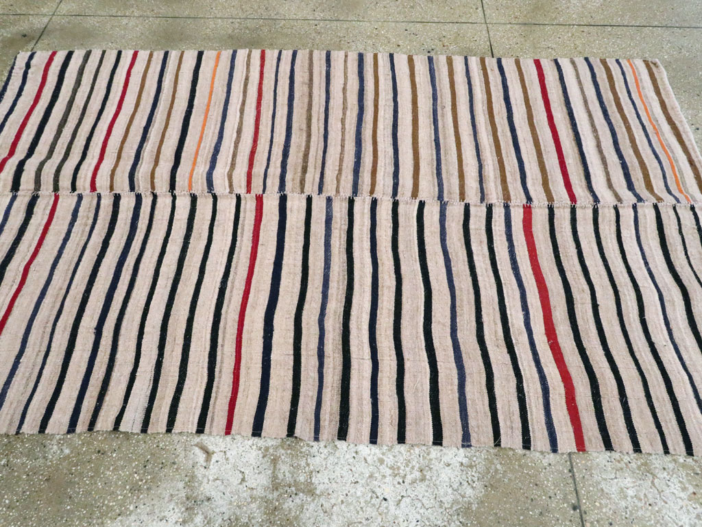 Vintage Persian Kilim Flatweave, No.28516 - Staging