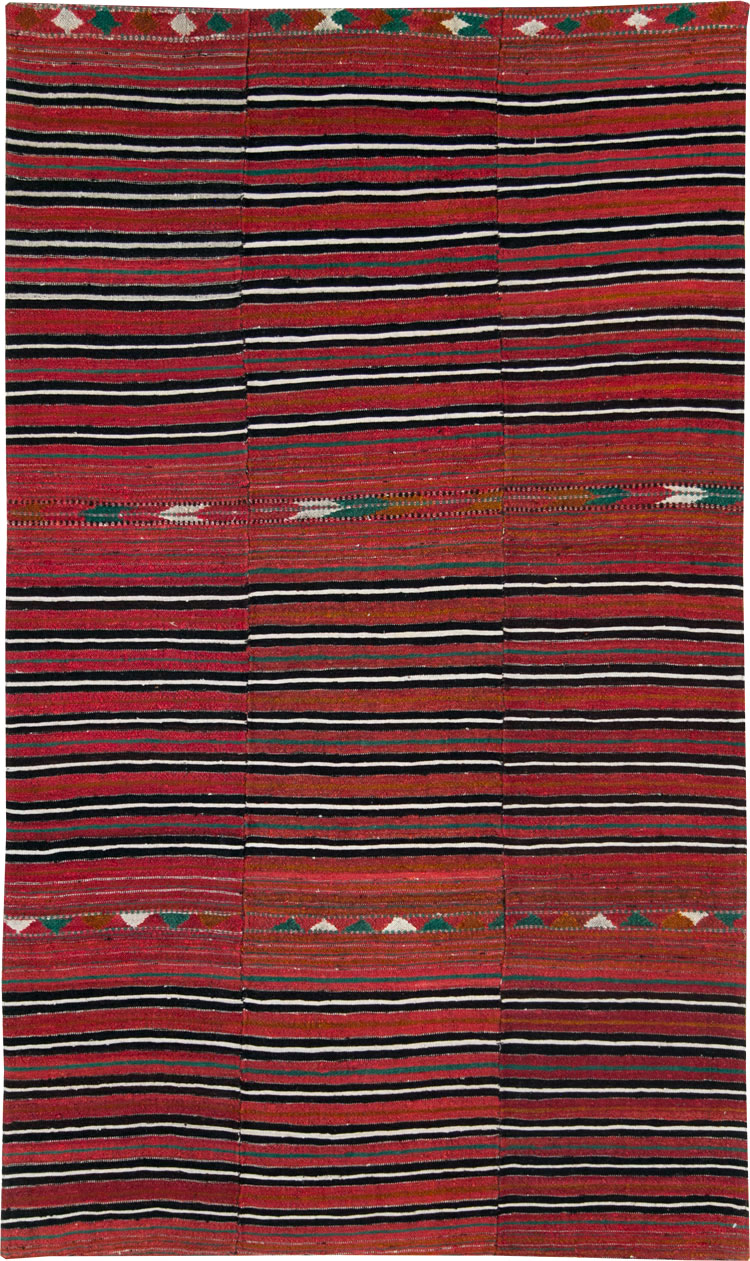Mid-Century Persian Kilim, No.28517 - Staging