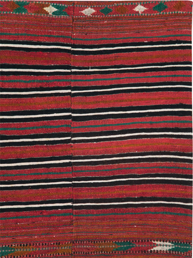 Mid-Century Persian Kilim, No.28517 - Staging