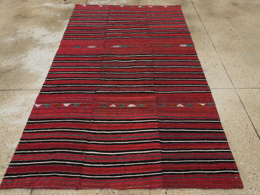 Mid-Century Persian Kilim, No.28517 - Staging