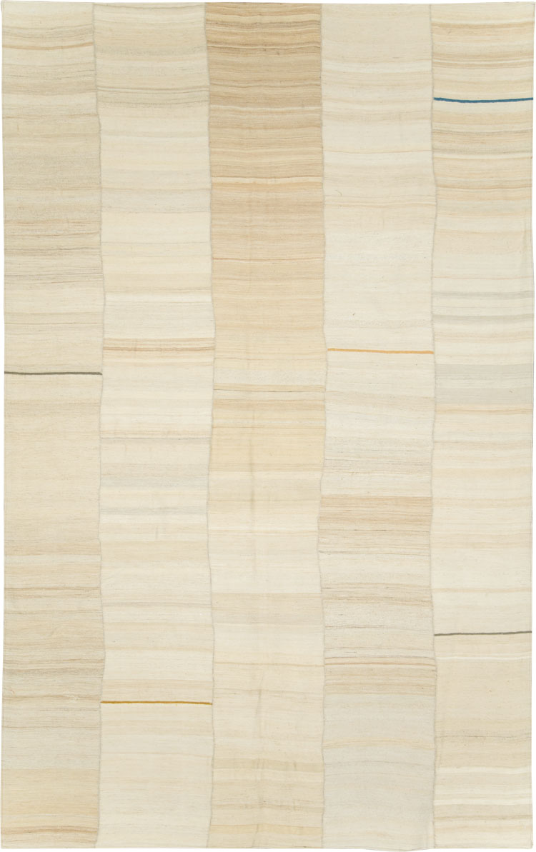 Contemporary Persian Flatweave Kilim Rug, No.28523 - Staging