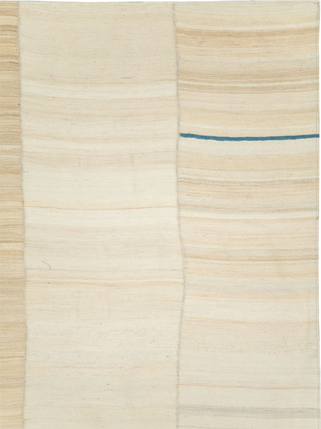 Contemporary Persian Flatweave Kilim Rug, No.28523 - Staging