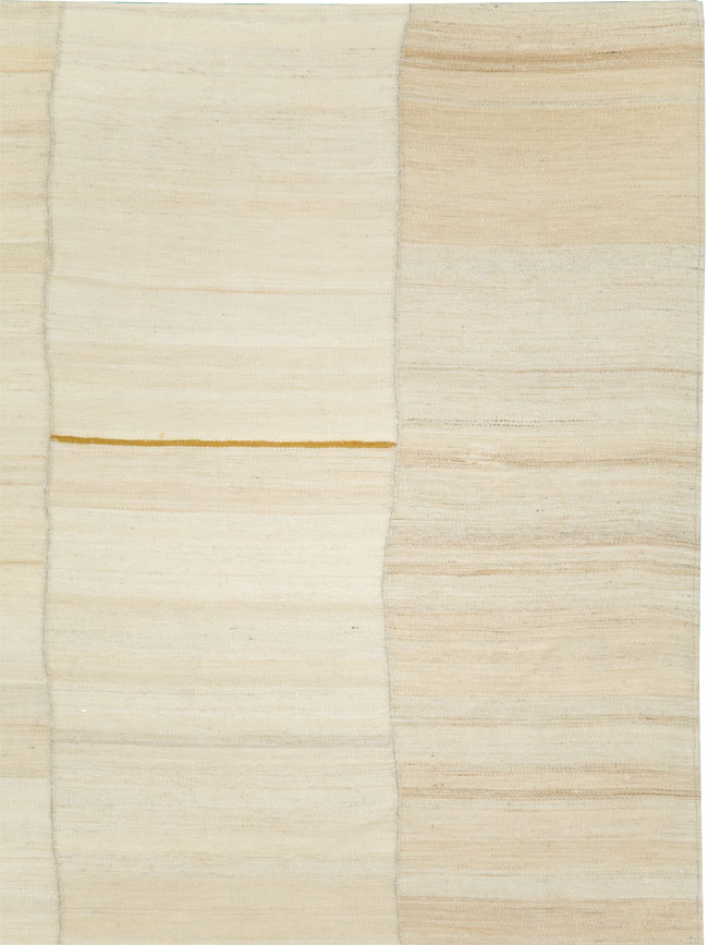 Contemporary Persian Flatweave Kilim Rug, No.28523 - Staging