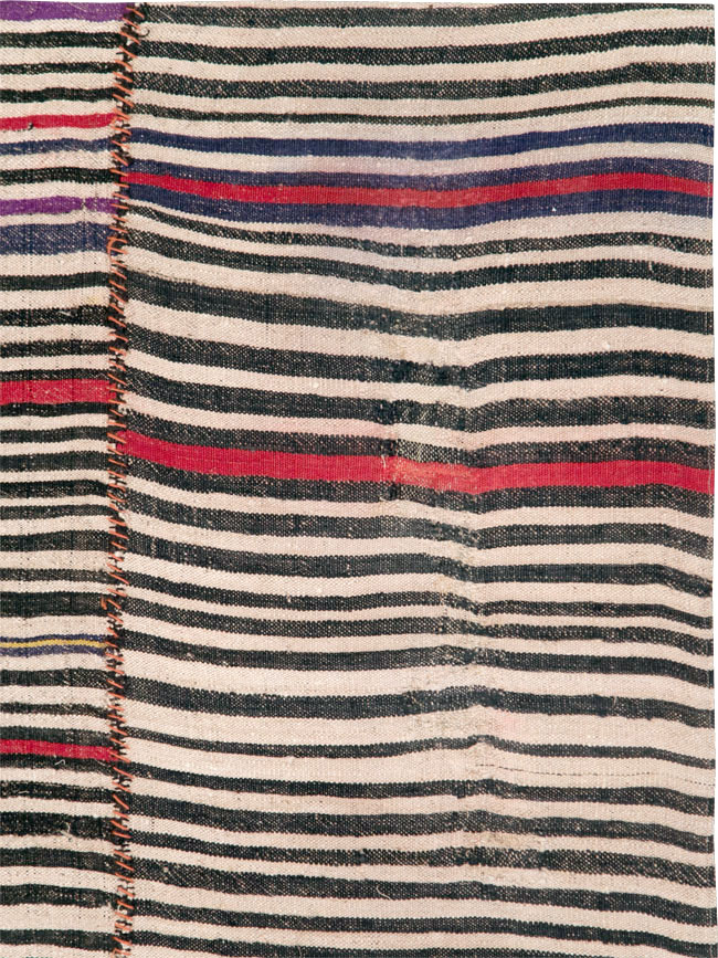 Vintage Persian Flatweave Kilim Accent Rug, No.28530 - Staging