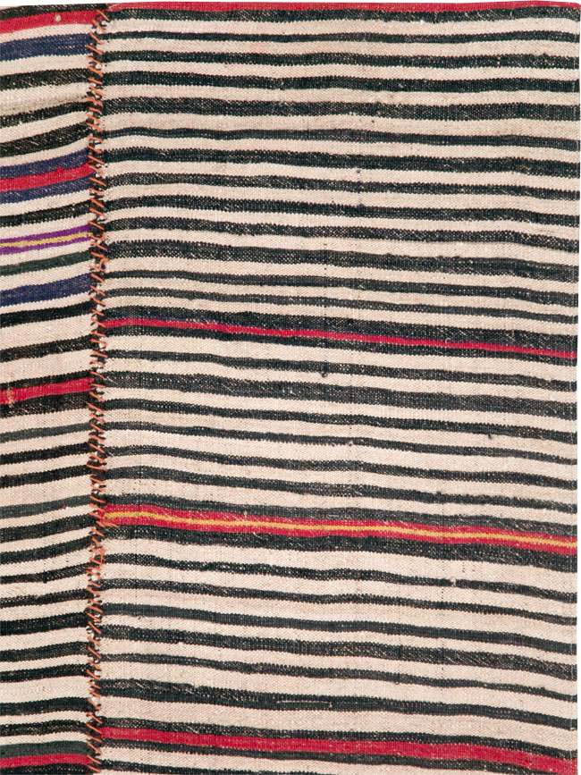 Vintage Persian Flatweave Kilim Accent Rug, No.28530 - Staging