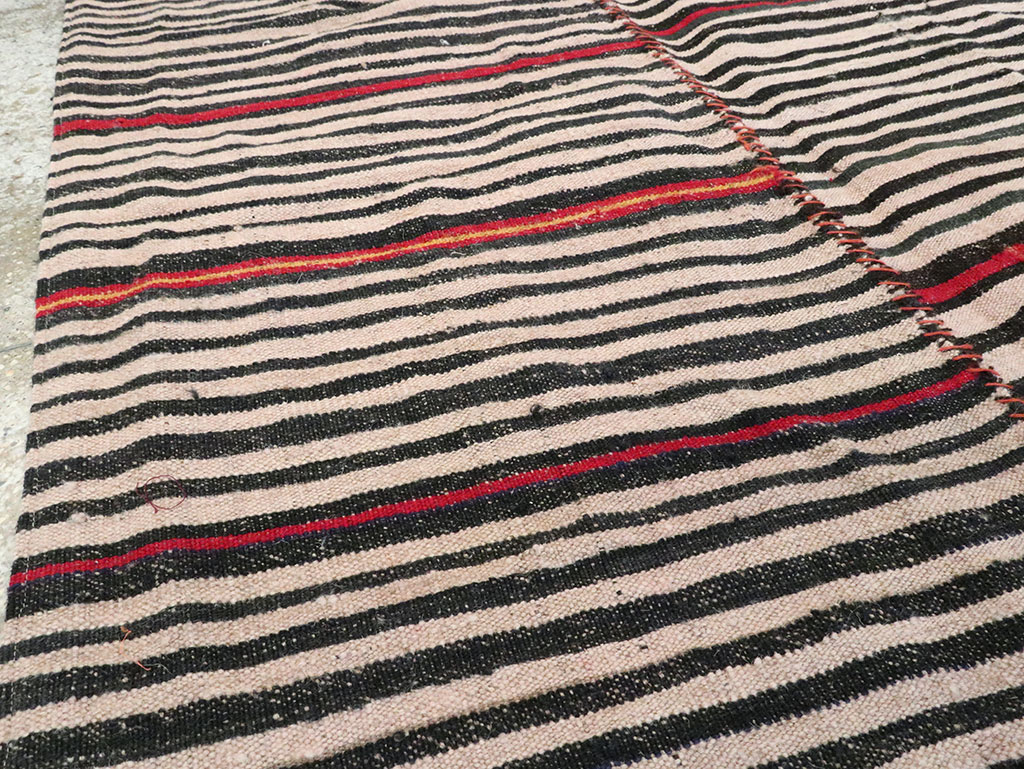 Vintage Persian Flatweave Kilim Accent Rug, No.28530 - Staging