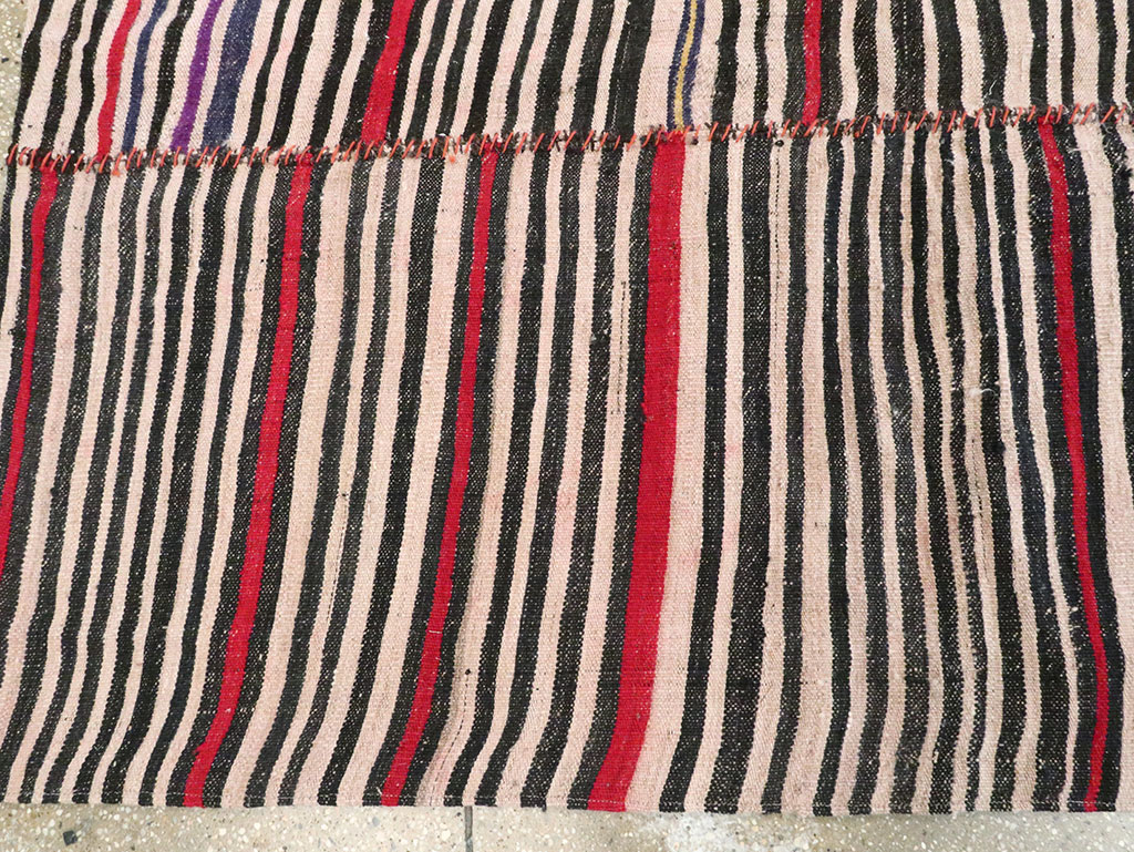 Vintage Persian Flatweave Kilim Accent Rug, No.28530 - Staging