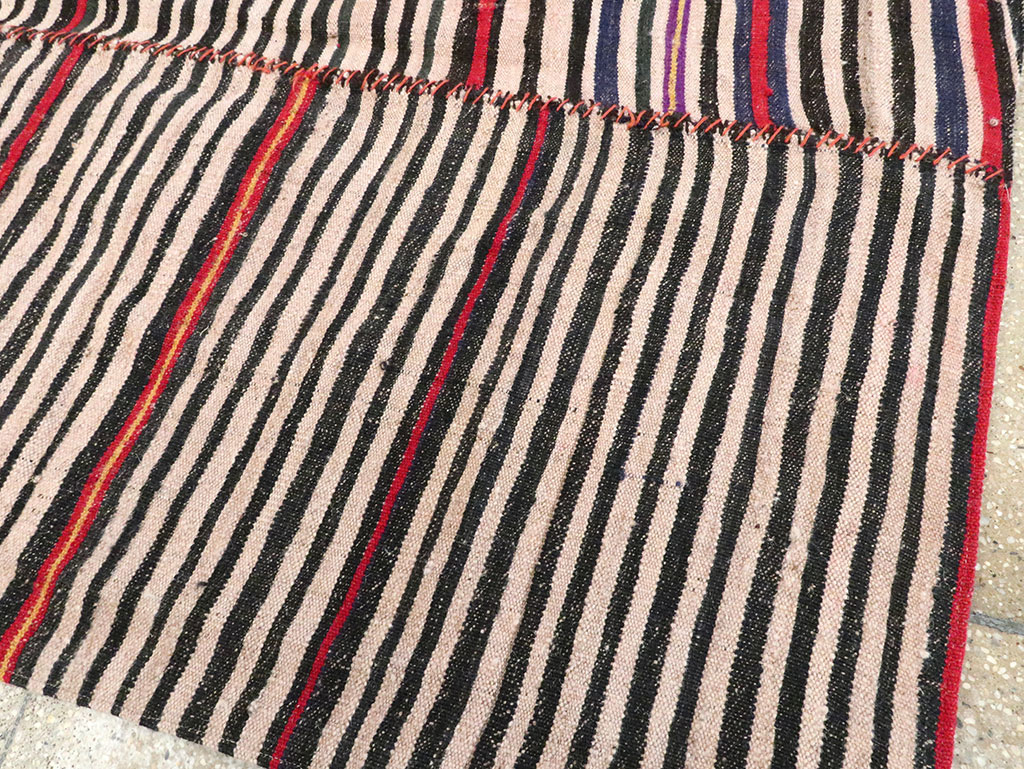 Vintage Persian Flatweave Kilim Accent Rug, No.28530 - Staging