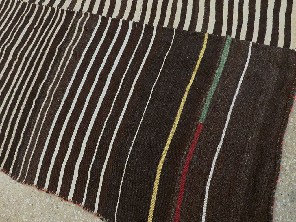 Vintage Persian Flatweave Kilim Accent Rug, No.28538 - Staging