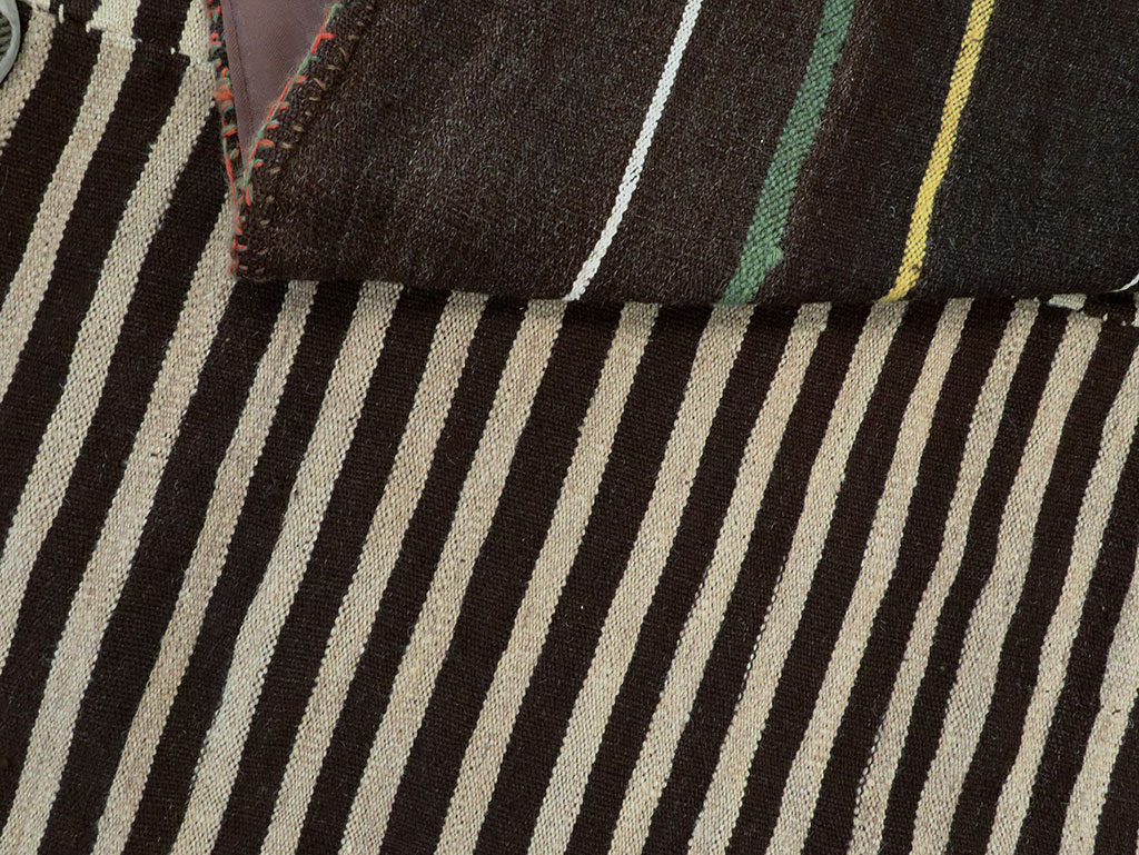 Vintage Persian Flatweave Kilim Accent Rug, No.28538 - Staging