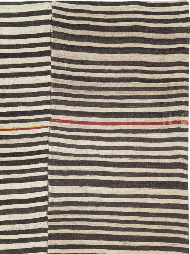 Vintage Persian Flatweave Kilim Accent Rug, No.28543 - Staging