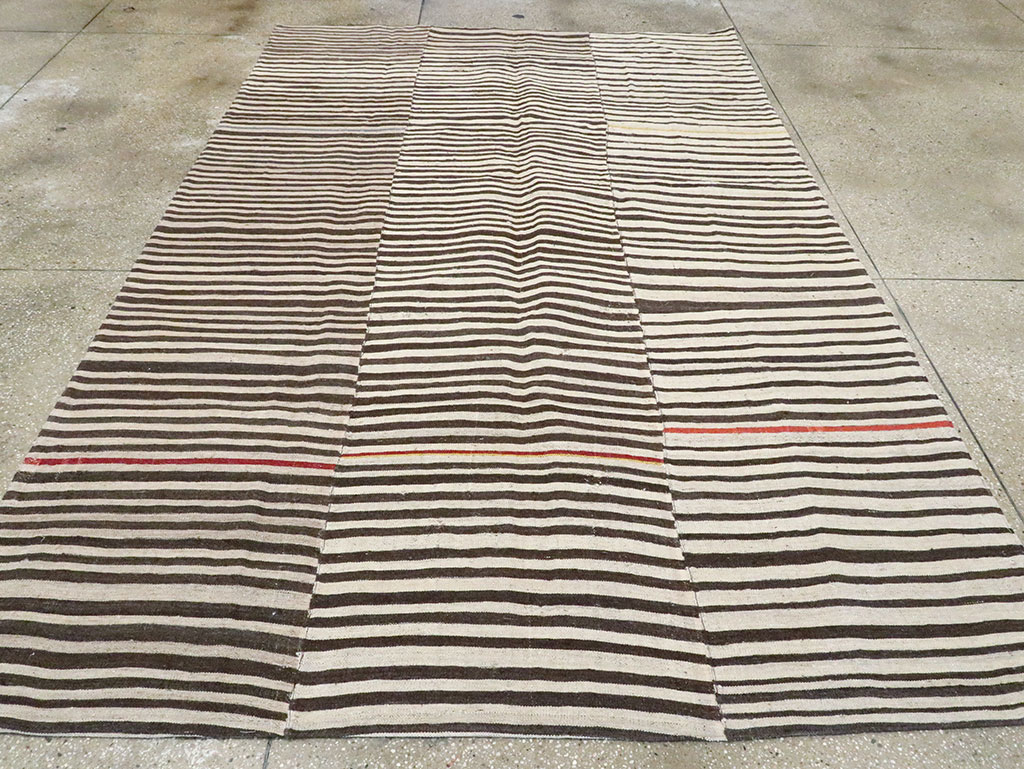 Vintage Persian Flatweave Kilim Accent Rug, No.28543 - Staging