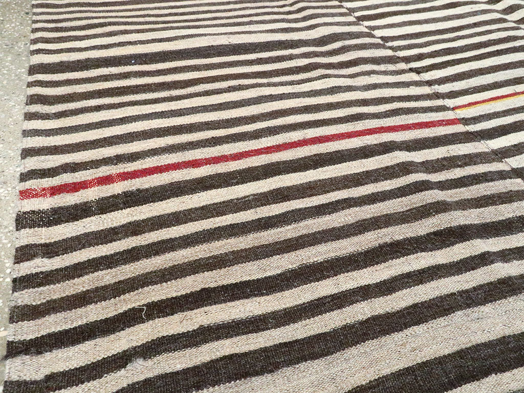 Vintage Persian Flatweave Kilim Accent Rug, No.28543 - Staging