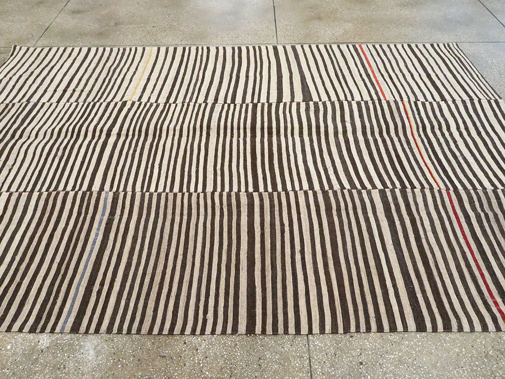 Vintage Persian Flatweave Kilim Accent Rug, No.28543 - Staging