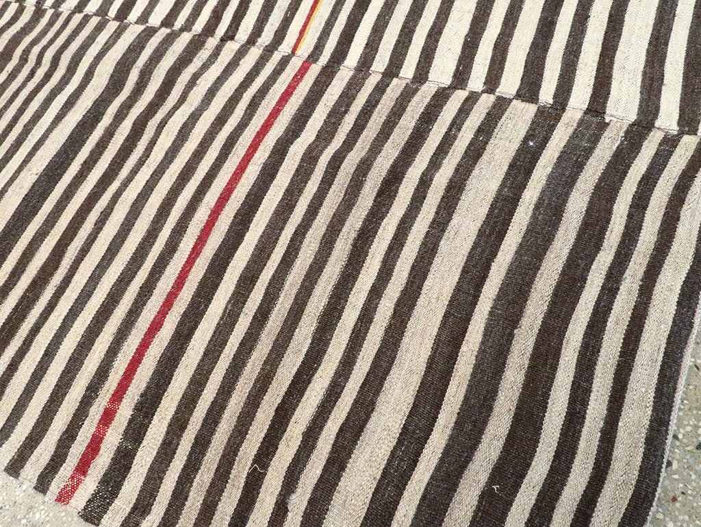 Vintage Persian Flatweave Kilim Accent Rug, No.28543 - Staging