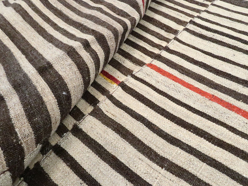 Vintage Persian Flatweave Kilim Accent Rug, No.28543 - Staging