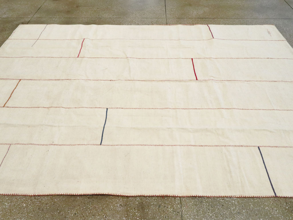 Modern Persian Flatweave Kilim, No.28544 - Staging